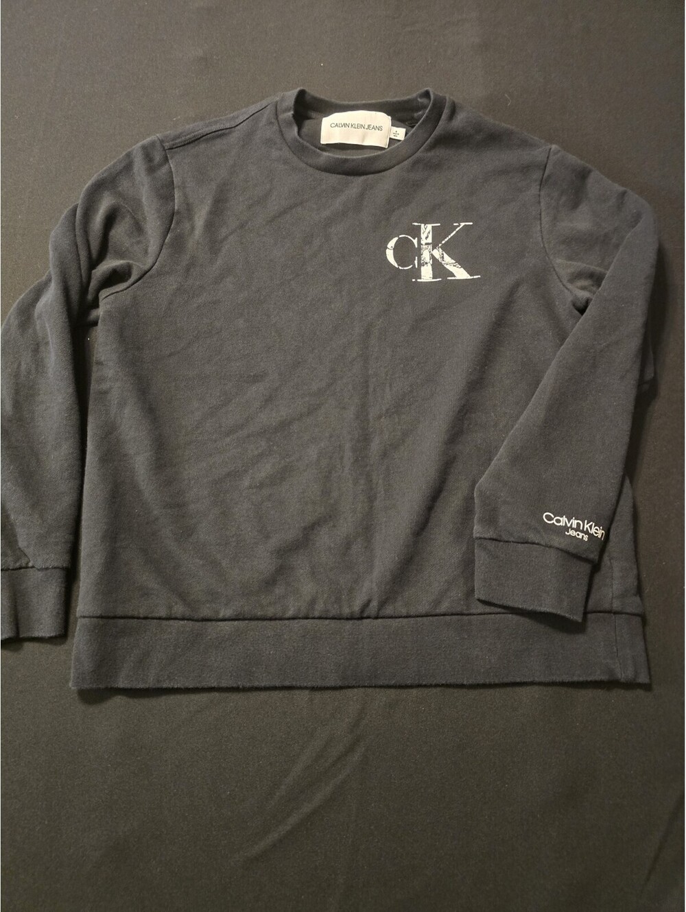 EUC Calvin Klein Jeans Men’s Size M Pullover Black Sweatshirt